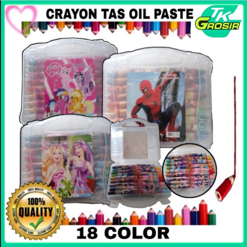 

KRAYON TAS OIL PASTE 18 COLOR/KRAYON WARNA MURAH