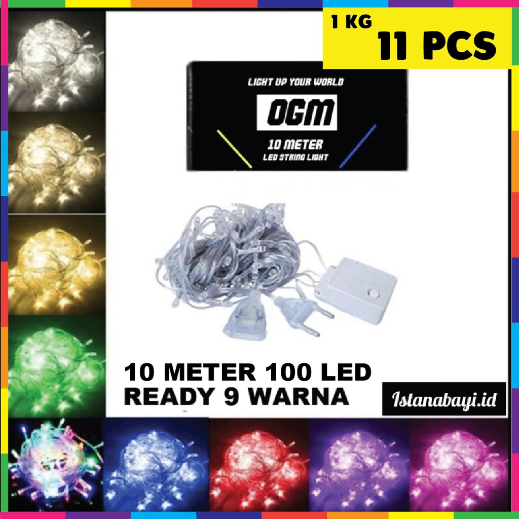  1KG 10PCS Lampu  Tumblr LED Light 10 Meter Lampu  Natal 