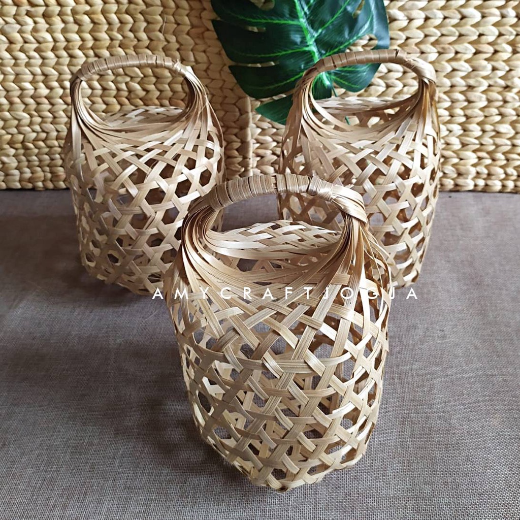 Tas Salak 15 x 18 cm/Tas Keranjang Bambu Murah/Parsel Buah Segar/Keranjang Anyaman Bambu/Tas Salak U