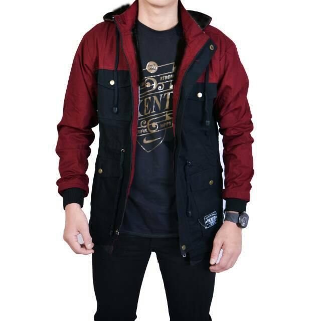 Kent iJaketi iParkai Reglan Acrilik Maroon Black iShopeei Kent iJaketi iParkai Reglan Acrilik Maroon Black iShopeei