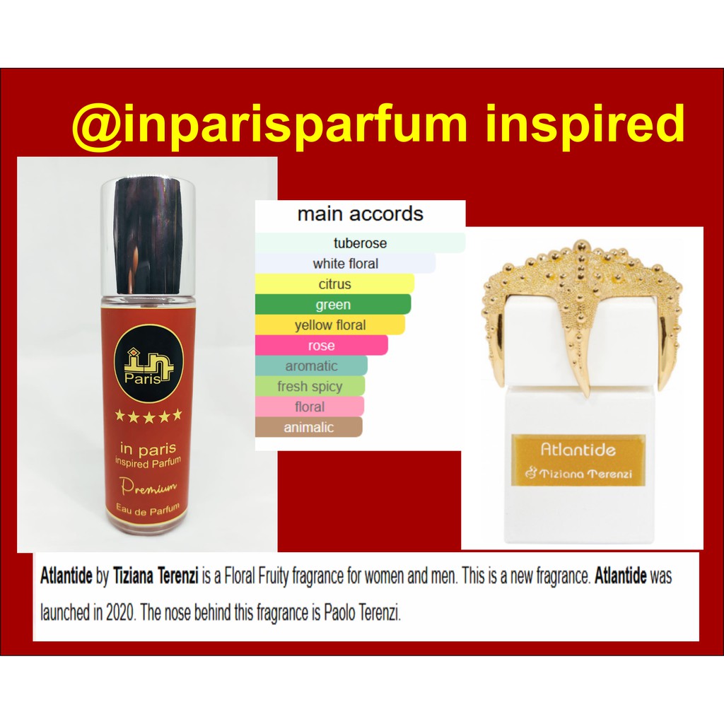 in Paris Parfum inspired ATLANTIDE TIZIANA TERENZI