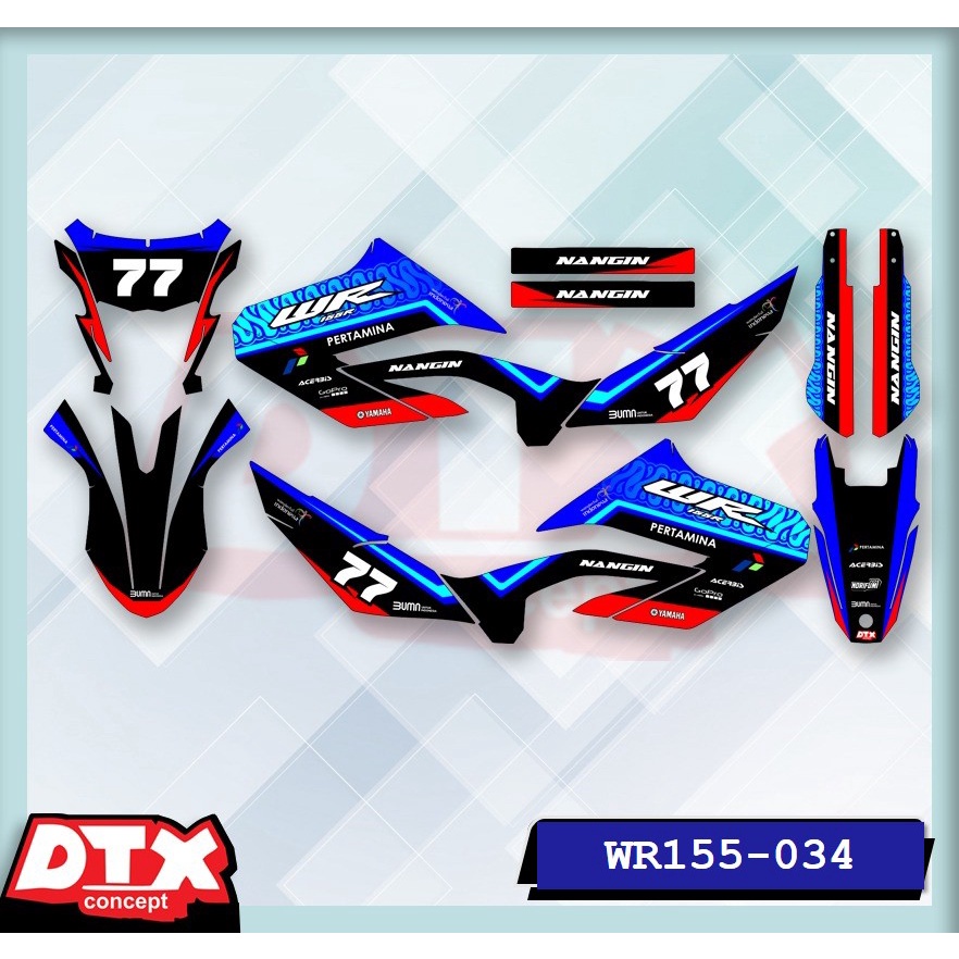 decal wr155 full body decal wr155 decal wr155 supermoto stiker motor wr155 stiker motor keren stiker motor trail motor cross stiker variasi motor decal Supermoto YAMAHA WR155-034