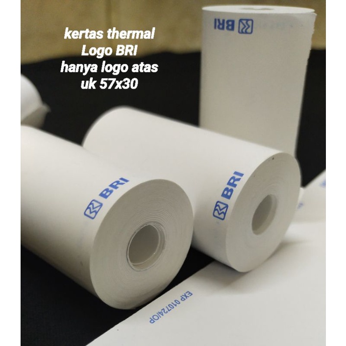 

kertas thermal 57x30 58x30 logo bank BRI paper roll thermal 57x30 58x30 kertas thermal edc