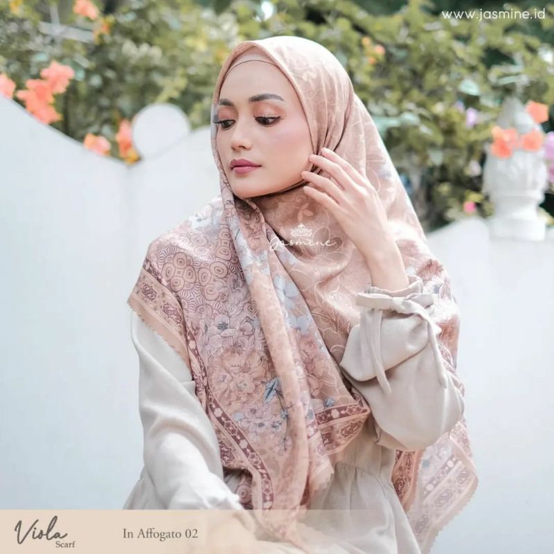 Jasmine Viola Scarf Jilbab Kerudung Hijab Segi Empat