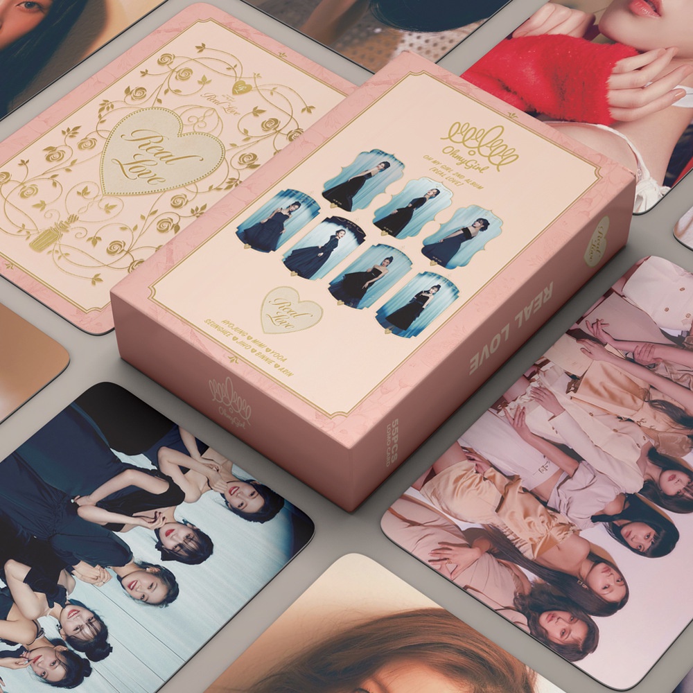 55pcs / Box Kartu Lomo Foto KPOP OH MY GIRL Album REAL LOVE