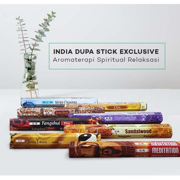 Promo India Dupa Stick Exclusive Aromaterapi Spiritual Relaksasi (DPA06) Limited