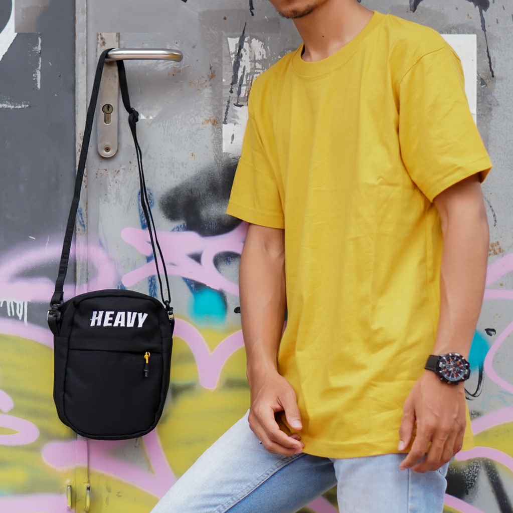 Heavy Cross Body Bag Casual Men's - Shoulder Bag Premium - Sling Bag Heavy - Tas Selempang Pria