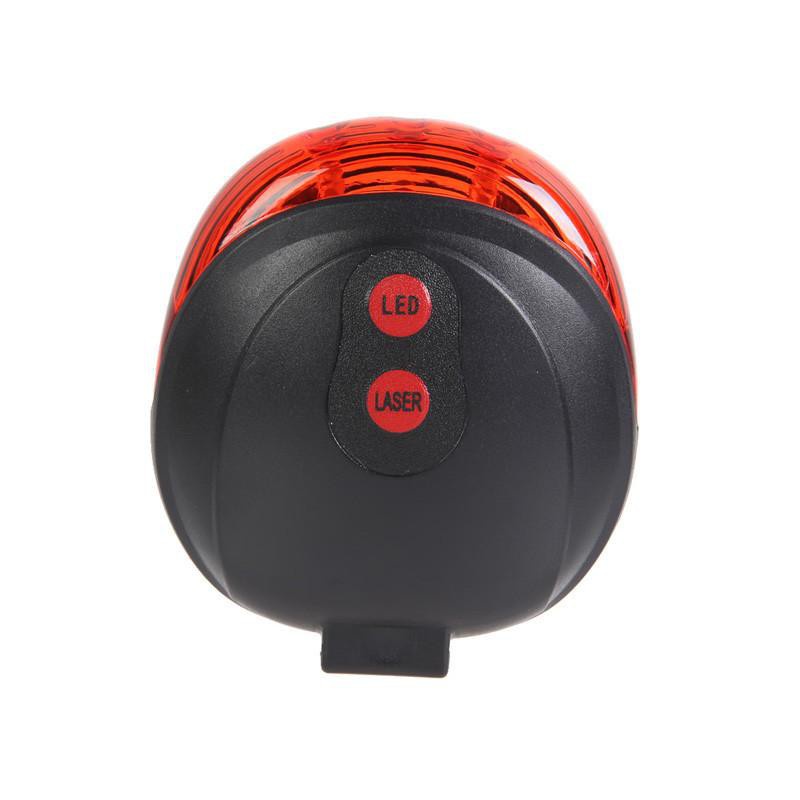 Lampu Belakang Sepeda 5 LED 2 Laser 3 Mode Anti Air