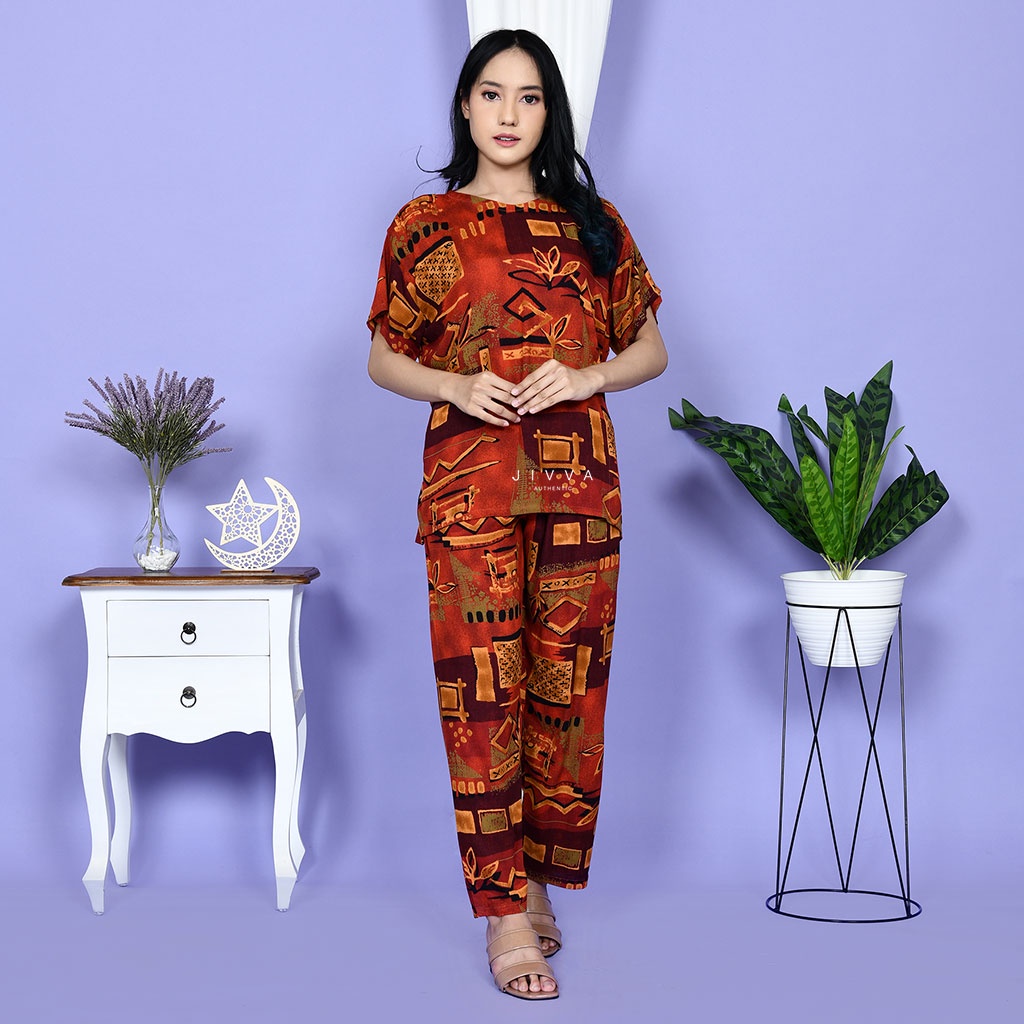 Setelan wanita | Piyama Wanita | One Set Jumbo LD 108 dan 120-setelan-98