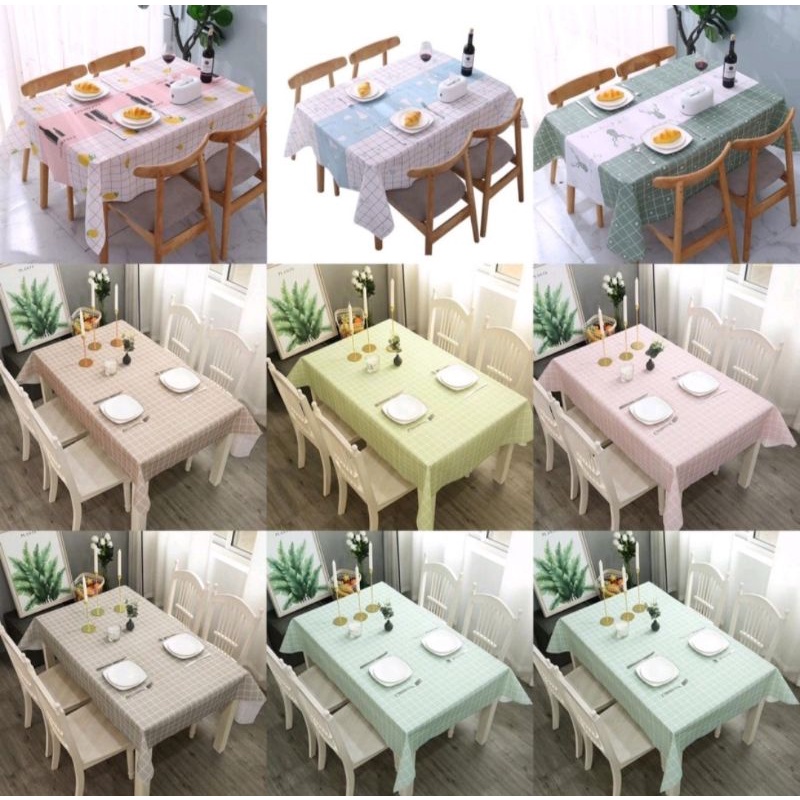 Taplak Meja NORDIK modern 137X90cm & 137x180cm Taplak meja anti air anti minyak