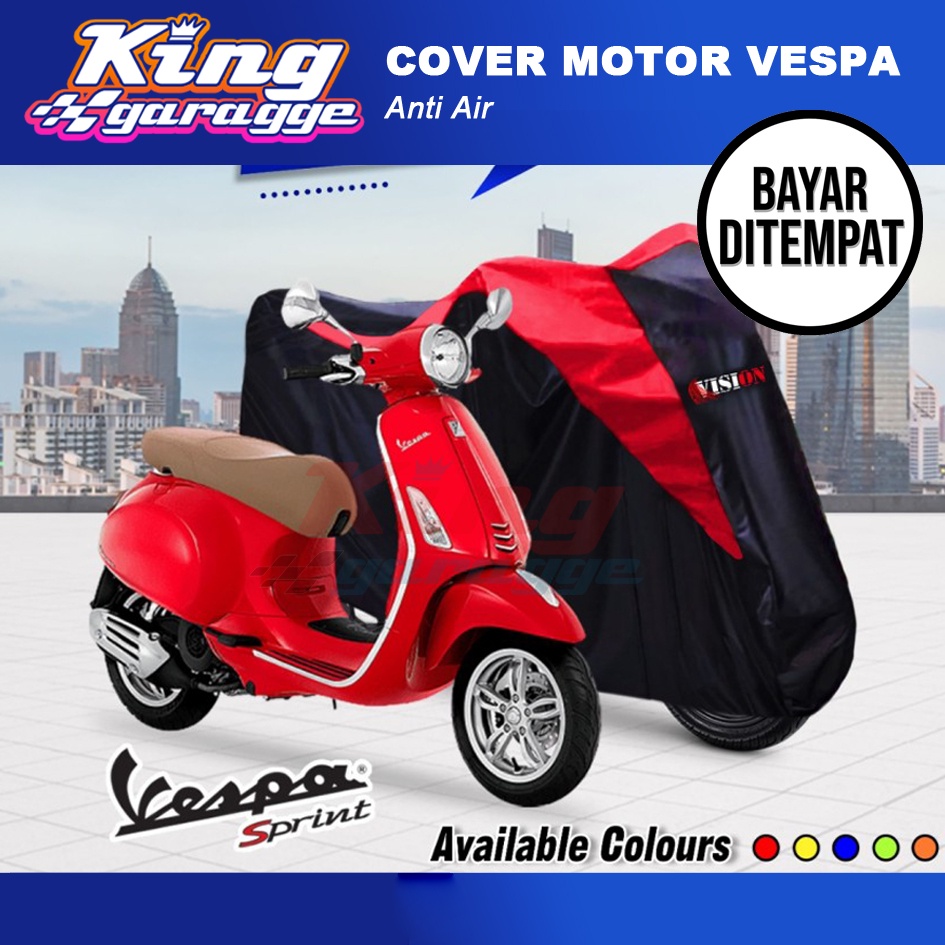 Cover Motor Vespa/ Selimut Motor Vespa/ Jas Motor Vespa Berkualitas /Sarung Motor Vespa/ Mantel Moto