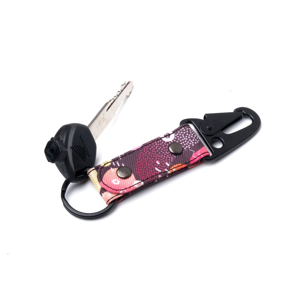 gantungan kunci carabiner kain motif - snaphook keychain - NKC229