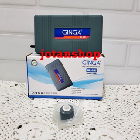 GINGA GA 001 Mesin Aerator portable Airpump Aquarium Baterai Batre pancing mancing ikan