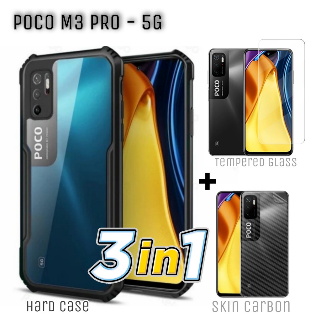 Case POCO M3 PRO 5G Paket Pelindung Layar dan Garskin Skin Handphone Poco M3 PRO 5G