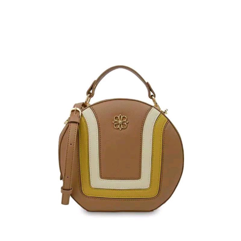 Tas Selempang Les Catino Paris St.Honore Pts Top Handle Circle Flower