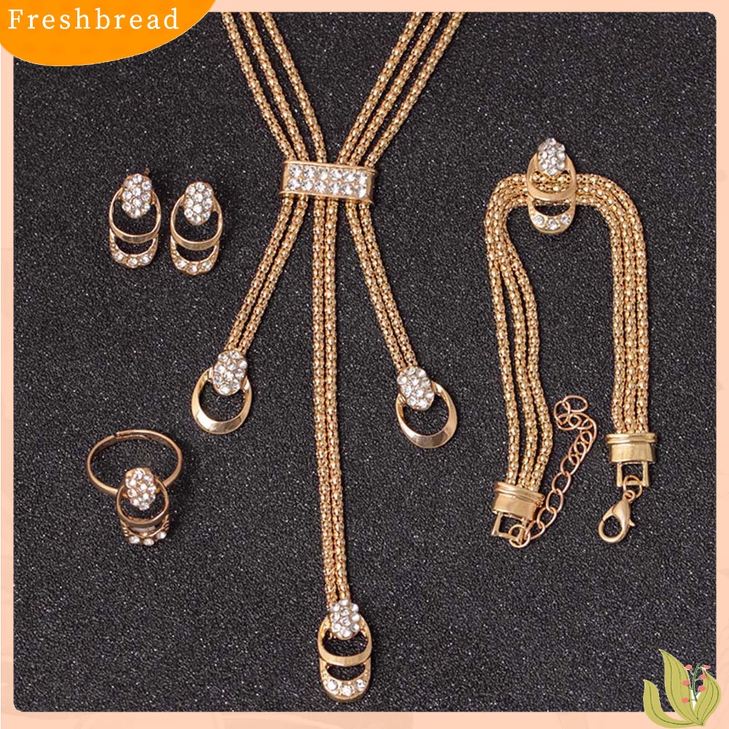 Fresh| Kalung Liontin Gelang Bahan Alloy Aksen Berlian Imitasi