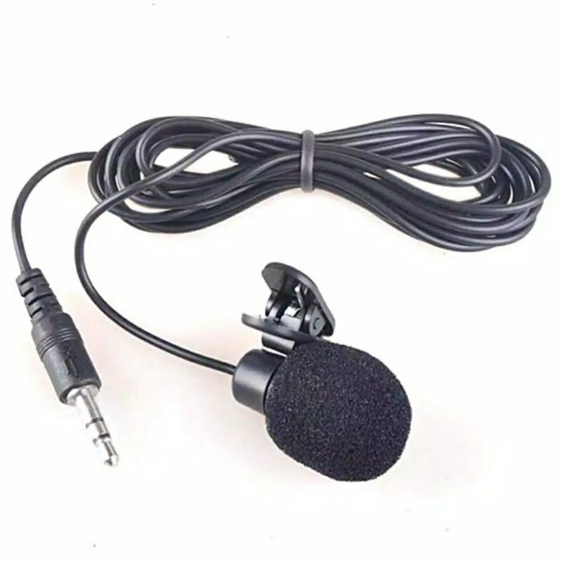 Microphone With Clip 3.5mm Mic Smartphone Laptop PC pengeras suara youtuber shooting vlogger tiktok