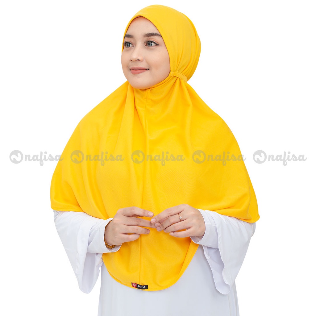 Jilbab Nafisa At Home JUMBO |  SUPER JUMBO  | khimar instan non pet syari | hijab instan Bergo | Kerudung Kaos PE