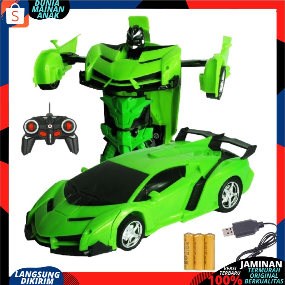 RC TRANSFORMER MOBIL REMOT KONTROL JADI ROBOT REMOTE CONTROL LAST KNIGHT BATERAI CAS TERBARU