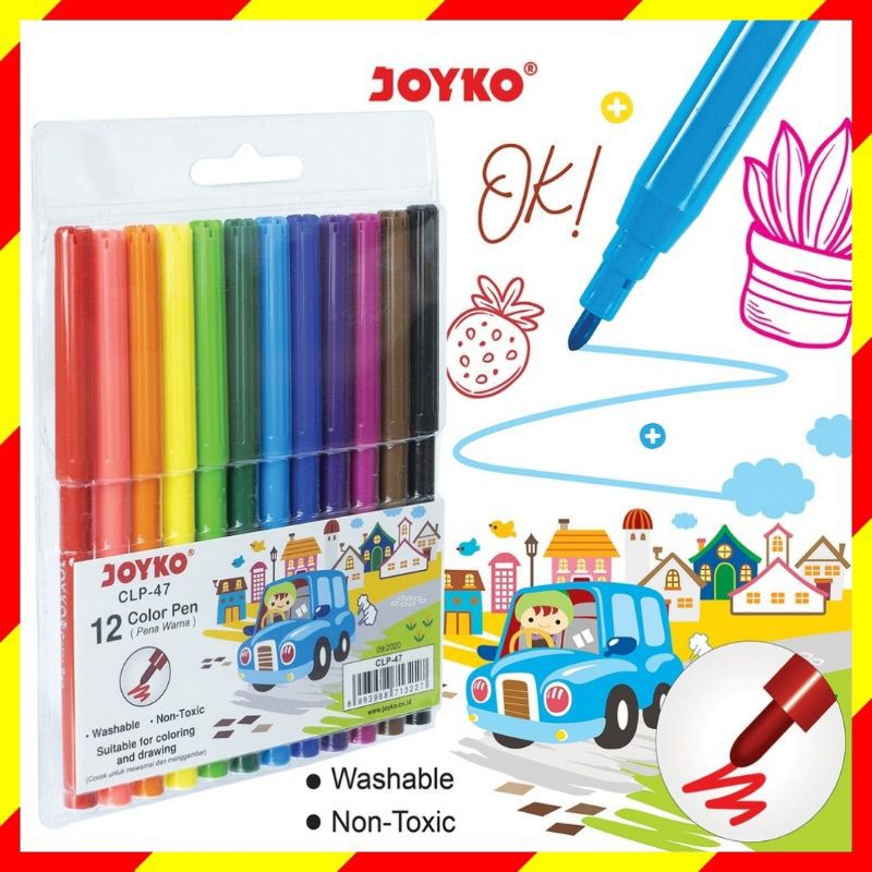 

Pensil Warna Kuas Spidol Joyko Color Brush CLP-47 12 Warna