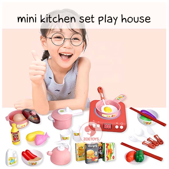 Zoetoys Mini Kitchen Set Play House | Kitchen Food Cookware Mainan Masak Masakan Anak | Edutoys | Cari Kado Edukasi Natal