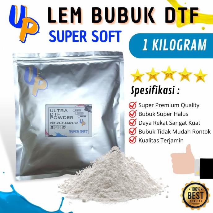 

Powder DTF Super Soft 1kg /Bubuk Lem DTF Hot Melt Grade Premium