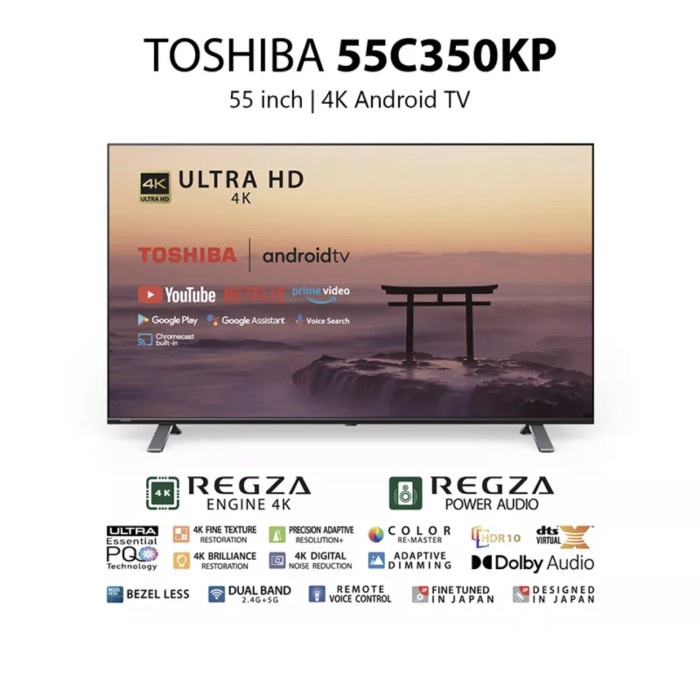 LED TV Toshiba 55C350KP 4K Smart Android 55 Inch