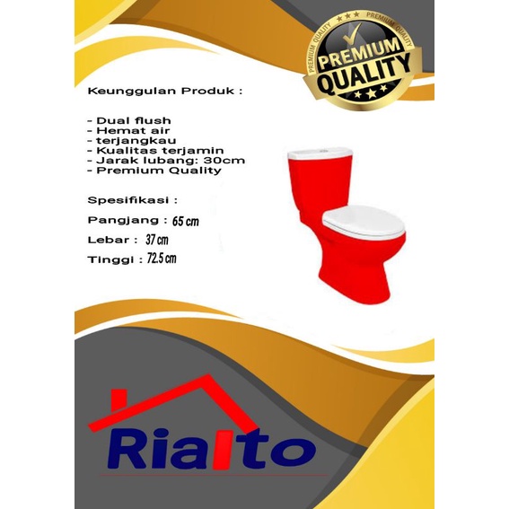 Closet Duduk 🅳🆄🅾🅱🅻🅾🅲🅺 Warna Merah