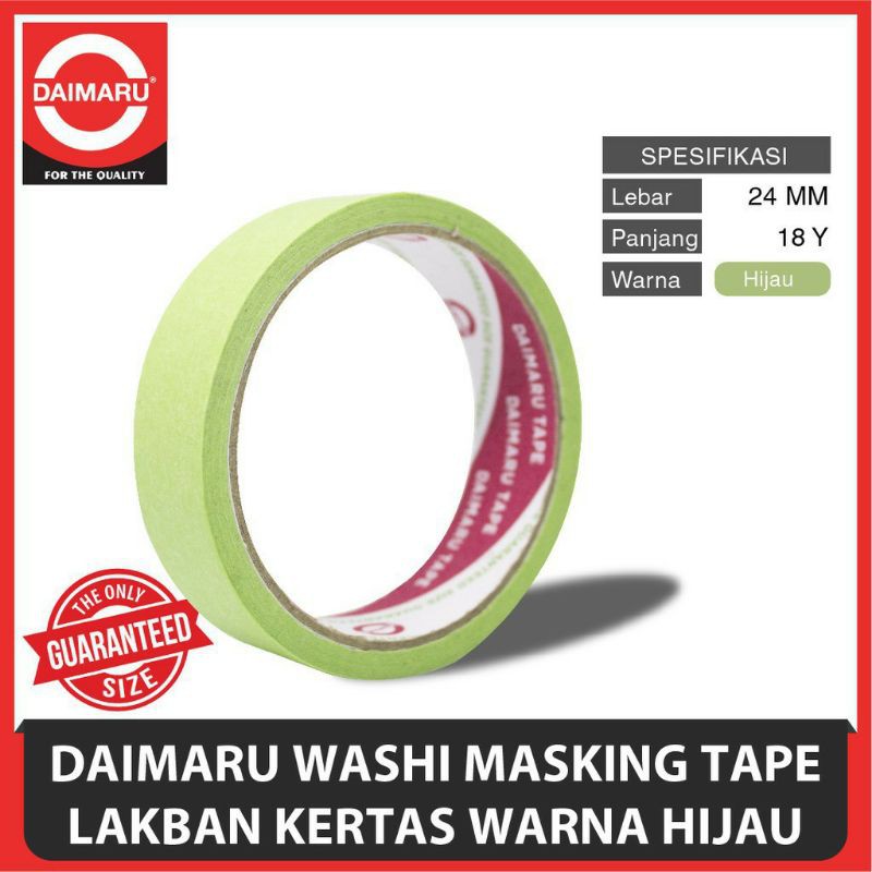 

lem Daimaru hijau Washi 1inch/lem kertas hijau