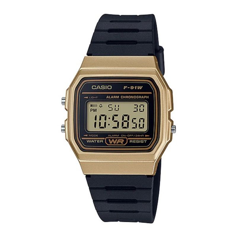 Casio Original F-91WM-7A / F91WM-9A 1B 2A 3A Jam Tangan Unisex Karet Gold Silver