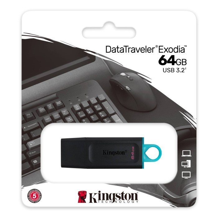 Flashdisk 64GB Kingston EXODIA USB 3.2 ORIGINAL USB FLASHDISK KINGSTON