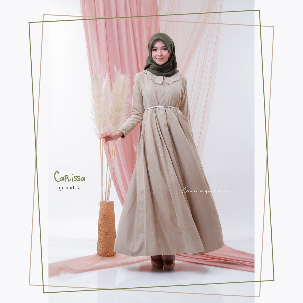 EmmaQueen - Dress Muslim Carissa by EmmaQueen-Green Tea