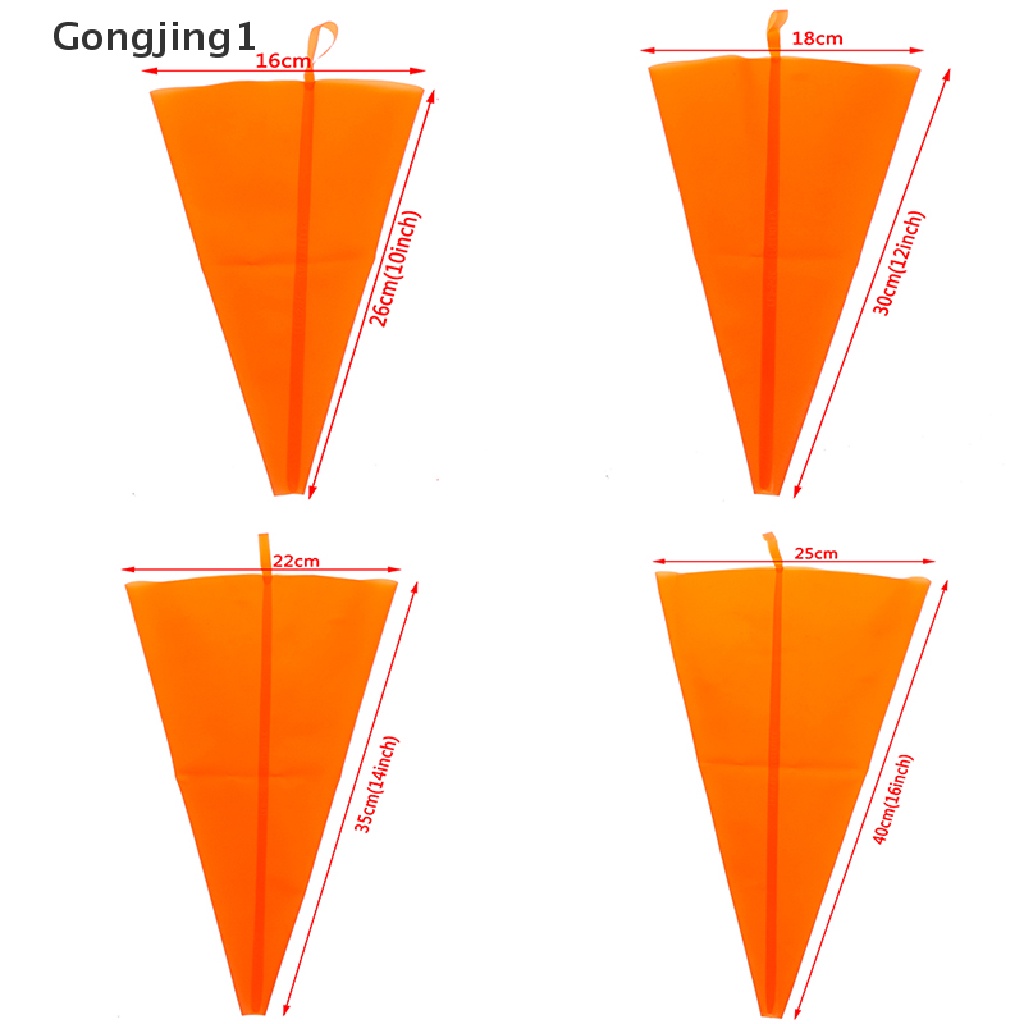 Gongjing1 Kantong Piping Bag Silikon Reusable Untuk Dekorasi Kue / Cupcake DIY