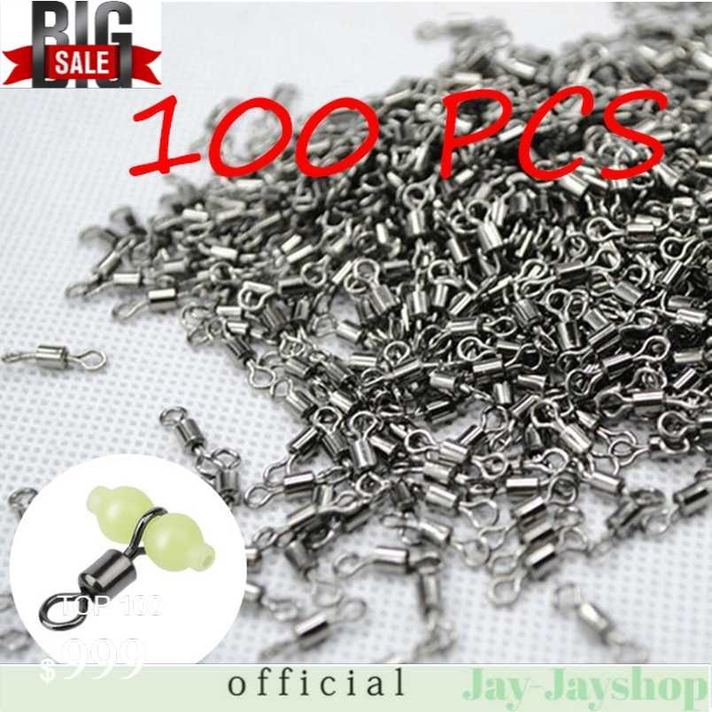 JYJ Konektor Umpan Kail Pancing Stainless Steel 5# 100 PCS - JYJ05