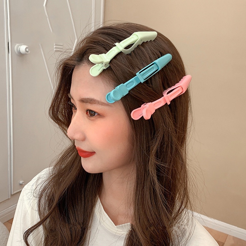 1 Pc Jepit Rambut Model Buaya Bahan Plastik Tahan Lama Non Slip Untuk Salon