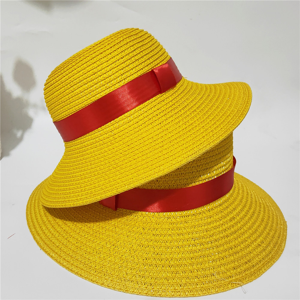 Tobie Topi Jerami Motif Kartun Anime One Piece Luffy Gaya Jepang Untuk Cosplay / Halloween