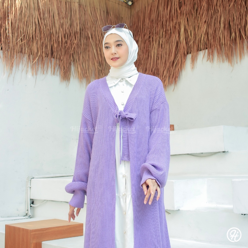 HIJACKET - Jaket Hijaber ARA | Jaket Rajut Panjang | Outerwear For Hijaber