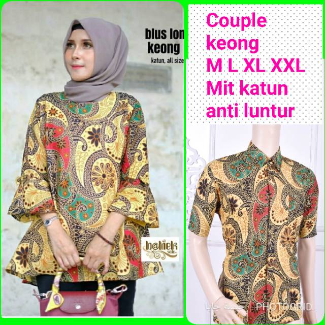 Couple Pria Wanita maura couple - sania ruffle batik modern