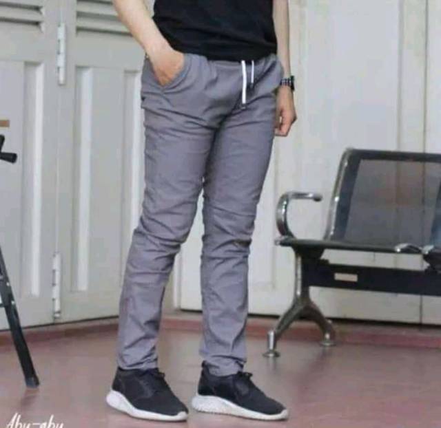 [BISA COD] Original Combats Celana Chino Panjang Pria RIP Pinggang Karet Bahan Melar Stretch size 28 -38