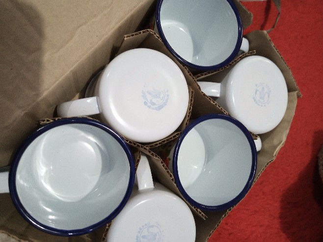 Cangkir Enamel Bunga 7 Cm/cangkir Seng Kaleng Jadul/blirik Blurik/gelas Souvernir *bunga*