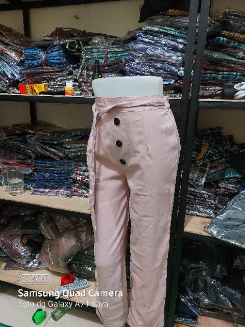 1KG MUAT 6PCS | GEYN BASIC BUTTON PANTS CELANA KANCING FASHION HITS SELEBGRAM