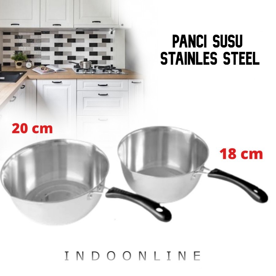 PANCI SUSU STAINLESS/PANCI SUSU 18 CM/PANCI GAGANG WARNA/PANCI REBUS