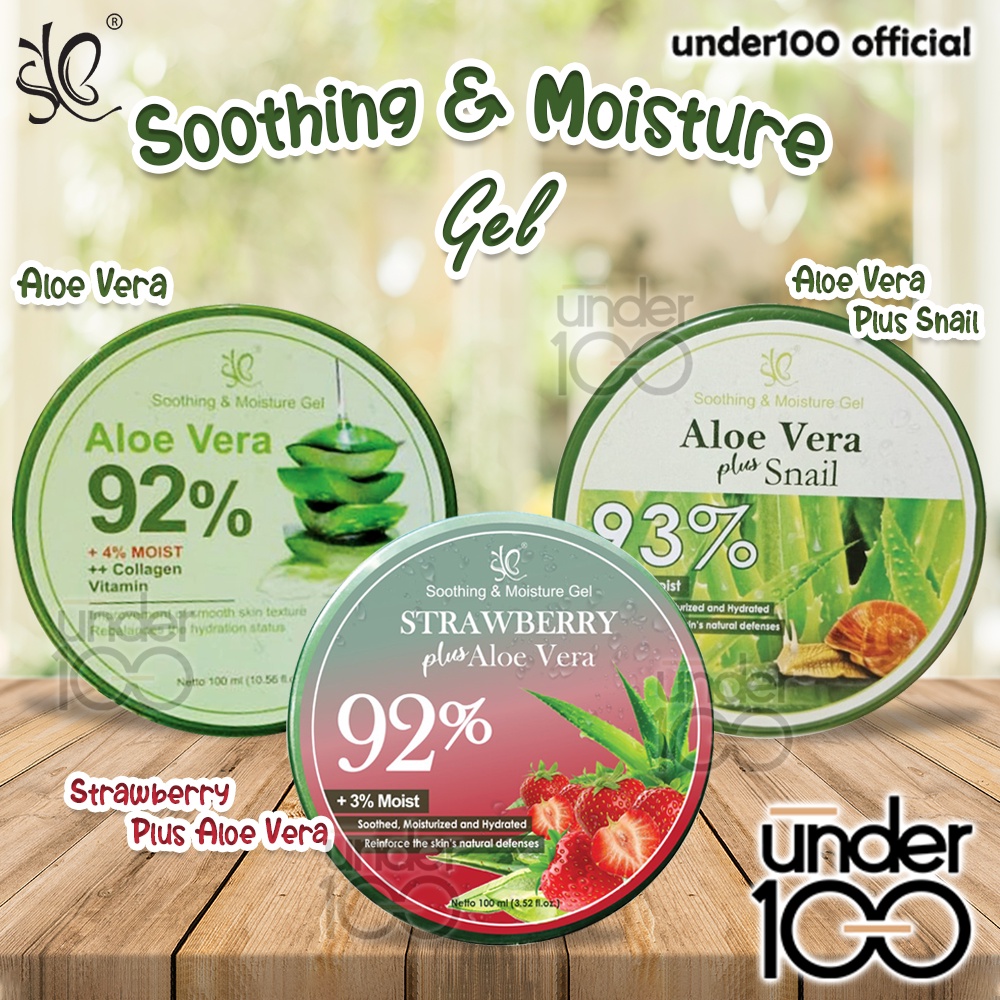 ❤ Under100 ❤ SYB Soothing &amp; Moisture Gel Aloe Vera 92% | Strawberry Plus Aloe Vera | Aloe Vera Plus Snail 93% | 100ml | BPOM