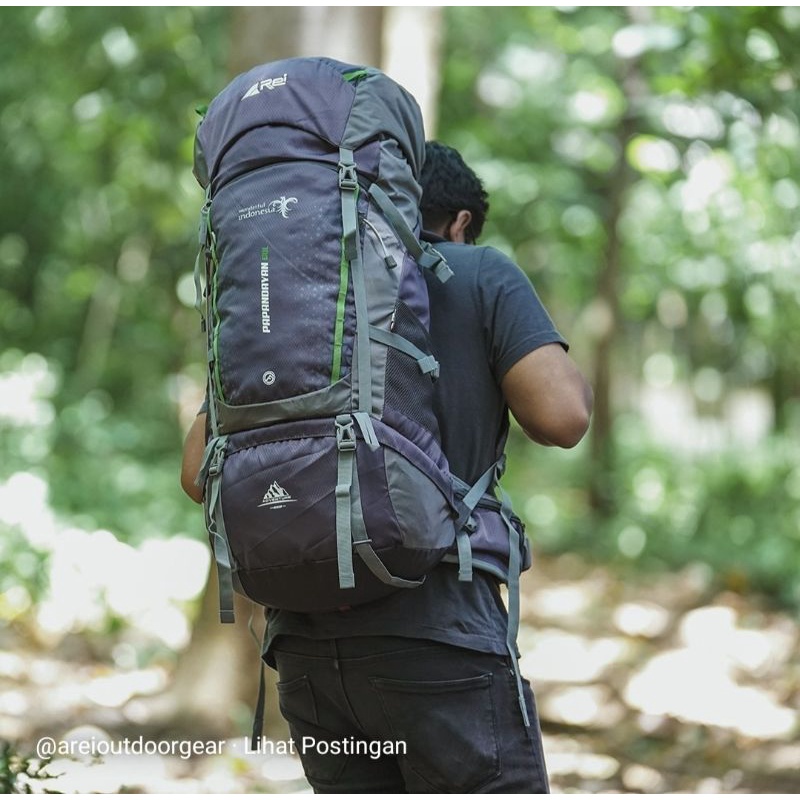 TAS GUNUNG CARRIER REI AREI PAPANDAYAN 60L FREE RAINCOVER