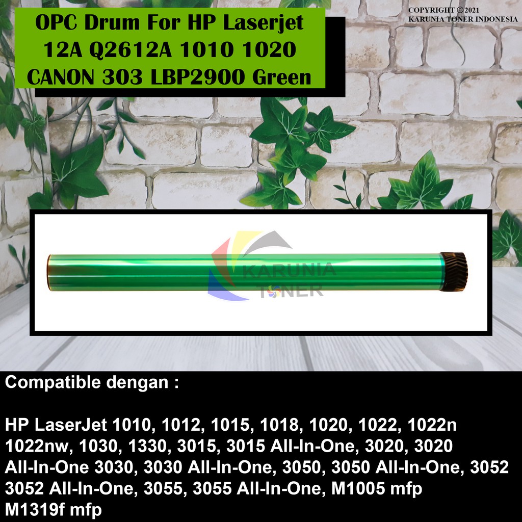 OPC Drum For HP Laserjet 12A Q2612A 1010 1020 CANON 303 LBP2900 THD Green