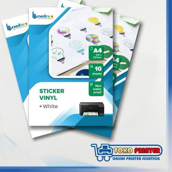 

♥ Kertas Sticker Vinyl A4 Inkjet / Stiker Vinil / Vynil ☞