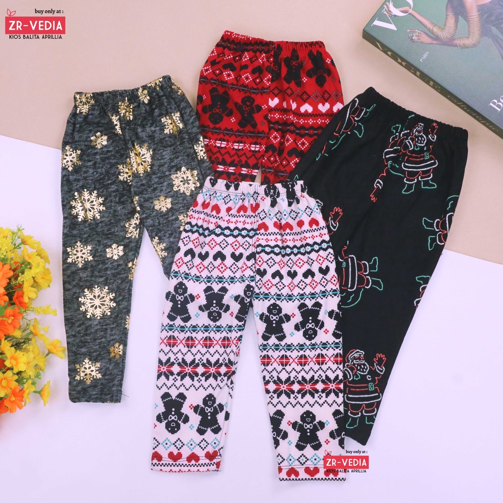 [KATUN KOREA] Legging Cecilia uk Bayi 3-12 Bulan IMPORT PREMIUM / Celana Panjang Anak Perempuan IMPORT SPESIAL CHRISTMAS