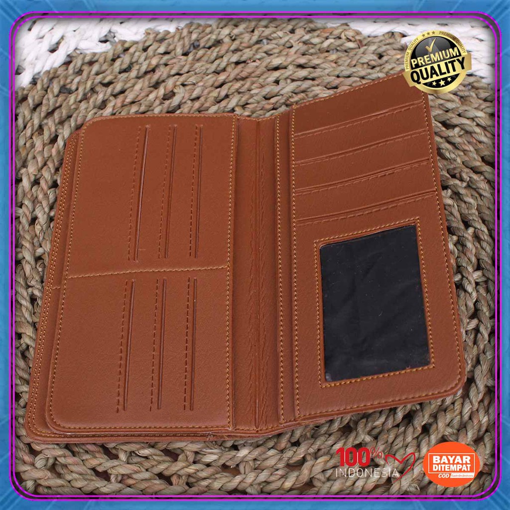 Best seller DOMPET KULIT PRIA panjang KULIT sintetik AMT