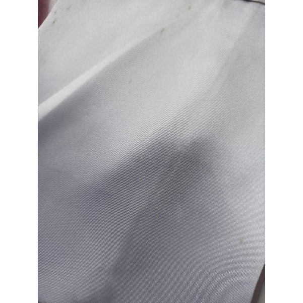 Kain Saten Satin Sateen Silk lebar 115 cm warna putih