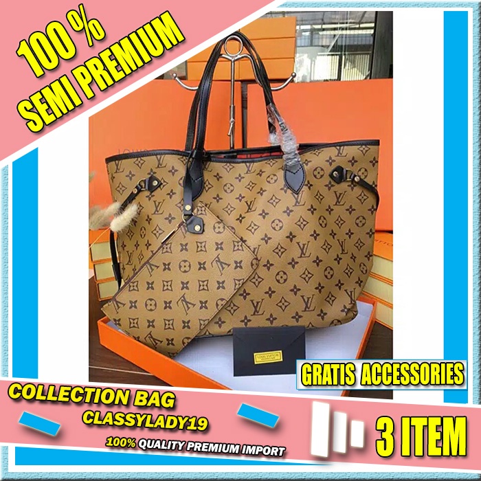 Classylady AL 298 Tas Branded Original Import Batam Tote Bag Lv Cewe Prempuan Cewek Kerja Terbaru Im